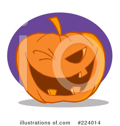 Royalty-Free (RF) Halloween Pumpkin Clipart Illustration by Hit Toon - Stock Sample #224014