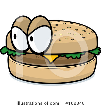 Royalty-Free (RF) Hamburger Clipart Illustration by Cory Thoman - Stock Sample #102848