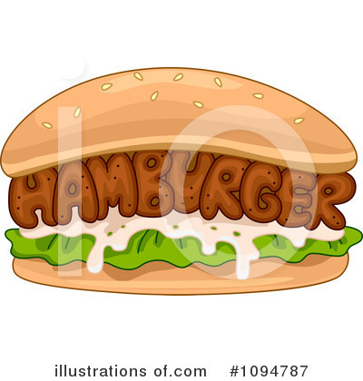 Royalty-Free (RF) Hamburger Clipart Illustration by BNP Design Studio - Stock Sample #1094787