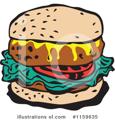 Hamburger Clipart #1159635 by Andy Nortnik