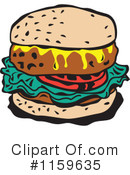 Hamburger Clipart #1159635 by Andy Nortnik