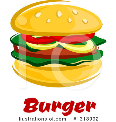 Royalty-Free (RF) Hamburger Clipart Illustration by Vector Tradition SM - Stock Sample #1313992