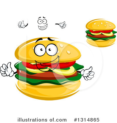 Royalty-Free (RF) Hamburger Clipart Illustration by Vector Tradition SM - Stock Sample #1314865