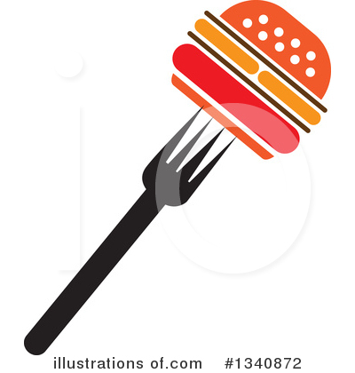 Royalty-Free (RF) Hamburger Clipart Illustration by ColorMagic - Stock Sample #1340872