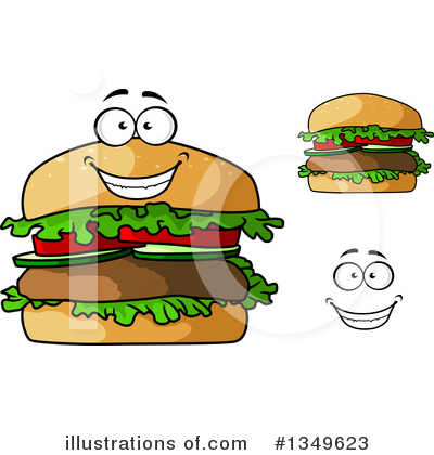 Royalty-Free (RF) Hamburger Clipart Illustration by Vector Tradition SM - Stock Sample #1349623