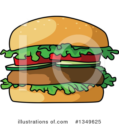 Royalty-Free (RF) Hamburger Clipart Illustration by Vector Tradition SM - Stock Sample #1349625