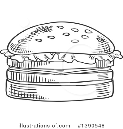 Royalty-Free (RF) Hamburger Clipart Illustration by Vector Tradition SM - Stock Sample #1390548
