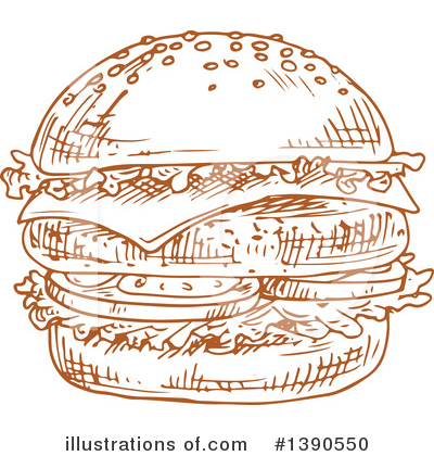 Royalty-Free (RF) Hamburger Clipart Illustration by Vector Tradition SM - Stock Sample #1390550