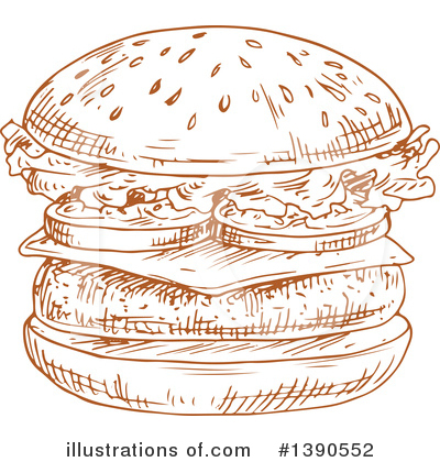 Royalty-Free (RF) Hamburger Clipart Illustration by Vector Tradition SM - Stock Sample #1390552