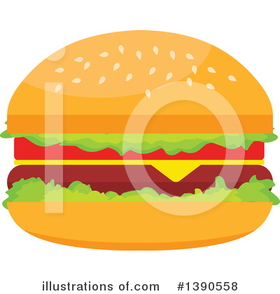 Royalty-Free (RF) Hamburger Clipart Illustration by Vector Tradition SM - Stock Sample #1390558