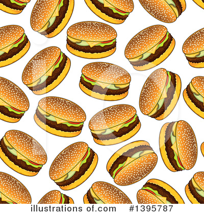 Royalty-Free (RF) Hamburger Clipart Illustration by Vector Tradition SM - Stock Sample #1395787