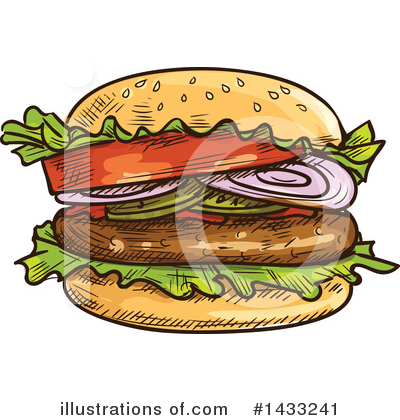 Royalty-Free (RF) Hamburger Clipart Illustration by Vector Tradition SM - Stock Sample #1433241