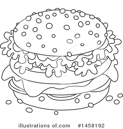 Royalty-Free (RF) Hamburger Clipart Illustration by Alex Bannykh - Stock Sample #1458192