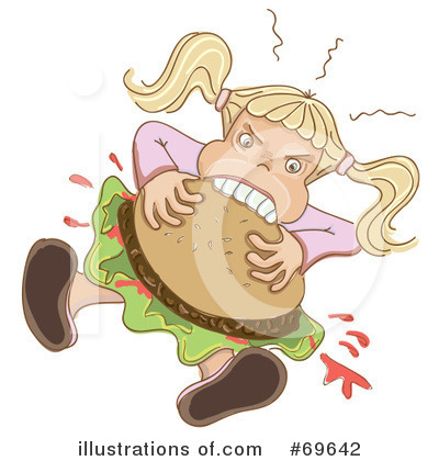 Royalty-Free (RF) Hamburger Clipart Illustration by MilsiArt - Stock Sample #69642