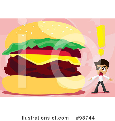 Royalty-Free (RF) Hamburger Clipart Illustration by mayawizard101 - Stock Sample #98744