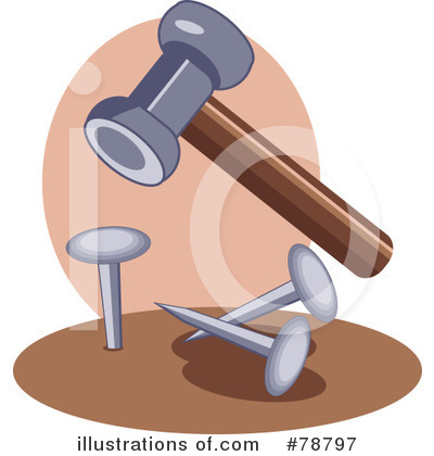 Royalty-Free (RF) Hammer Clipart Illustration by Prawny - Stock Sample #78797