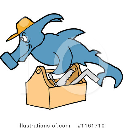 Royalty-Free (RF) Hammerhead Shark Clipart Illustration by LaffToon - Stock Sample #1161710