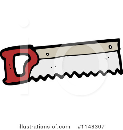 Royalty-Free (RF) Hand Saw Clipart Illustration by lineartestpilot - Stock Sample #1148307