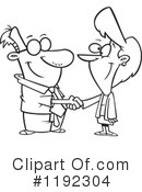 Hand Shake Clipart #1192304 by toonaday