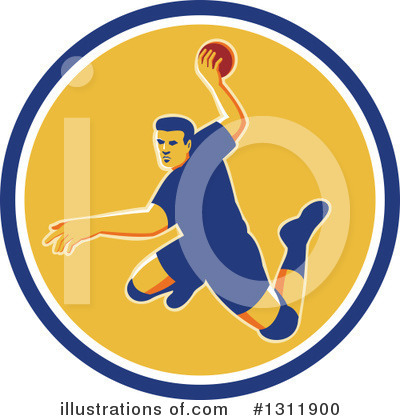 Royalty-Free (RF) Handball Clipart Illustration by patrimonio - Stock Sample #1311900