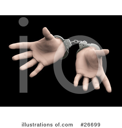 Royalty-Free (RF) Handcuffs Clipart Illustration by KJ Pargeter - Stock Sample #26699
