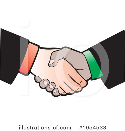 Royalty-Free (RF) Handshake Clipart Illustration by Lal Perera - Stock Sample #1054538