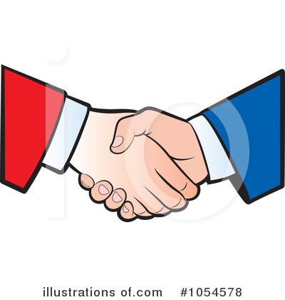 Royalty-Free (RF) Handshake Clipart Illustration by Lal Perera - Stock Sample #1054578