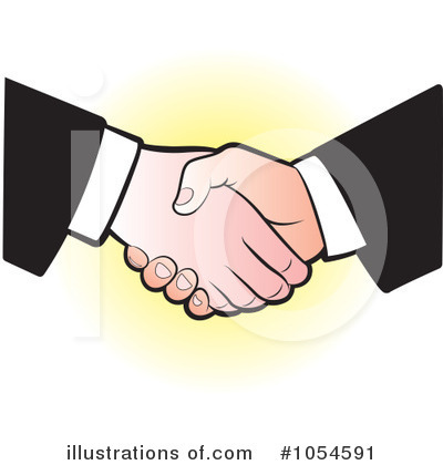 Royalty-Free (RF) Handshake Clipart Illustration by Lal Perera - Stock Sample #1054591