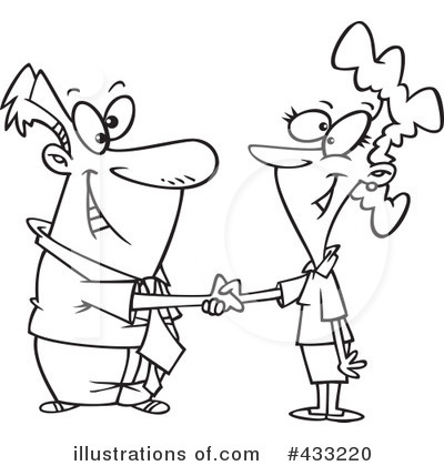 Royalty-Free (RF) Handshake Clipart Illustration by toonaday - Stock Sample #433220