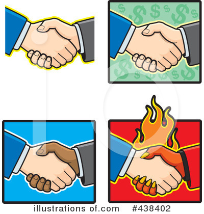 Royalty-Free (RF) Handshake Clipart Illustration by Cory Thoman - Stock Sample #438402