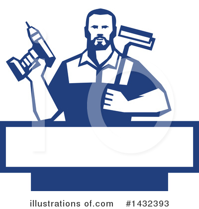Royalty-Free (RF) Handy Man Clipart Illustration by patrimonio - Stock Sample #1432393