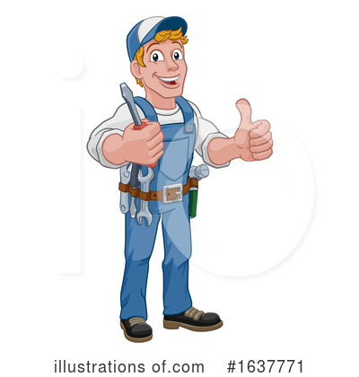 Royalty-Free (RF) Handy Man Clipart Illustration by AtStockIllustration - Stock Sample #1637771