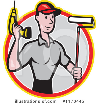 Royalty-Free (RF) Handyman Clipart Illustration by patrimonio - Stock Sample #1170445