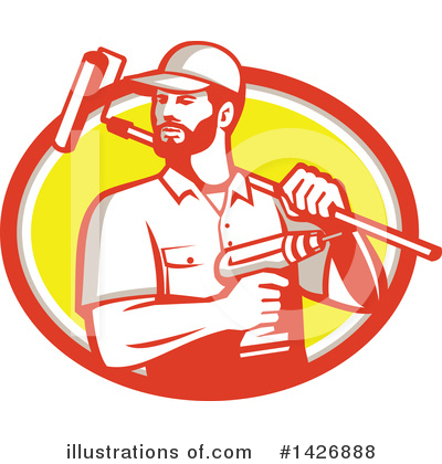 Royalty-Free (RF) Handyman Clipart Illustration by patrimonio - Stock Sample #1426888