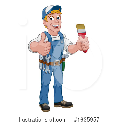 Royalty-Free (RF) Handyman Clipart Illustration by AtStockIllustration - Stock Sample #1635957