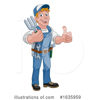 Royalty-Free (RF) Handyman Clipart Illustration by AtStockIllustration - Stock Sample #1635959