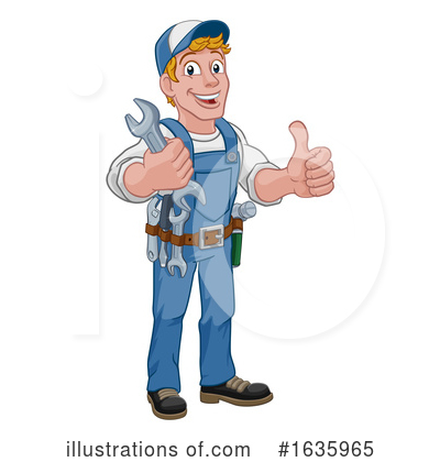 Royalty-Free (RF) Handyman Clipart Illustration by AtStockIllustration - Stock Sample #1635965
