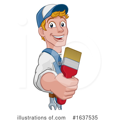 Royalty-Free (RF) Handyman Clipart Illustration by AtStockIllustration - Stock Sample #1637535