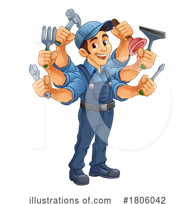 Window Washer Clipart #1806042 by AtStockIllustration