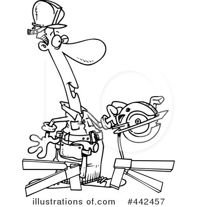 Royalty-Free (RF) Handyman Clipart Illustration by toonaday - Stock Sample #442457