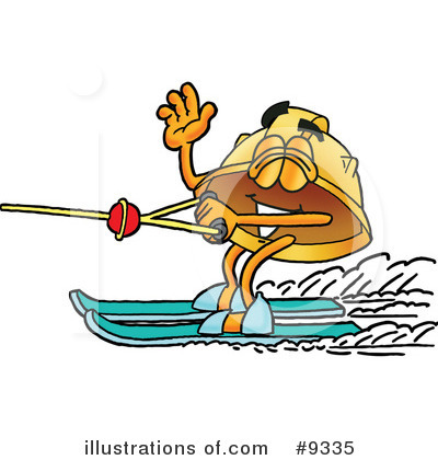 Waterskiing Clipart #9335 by Mascot Junction