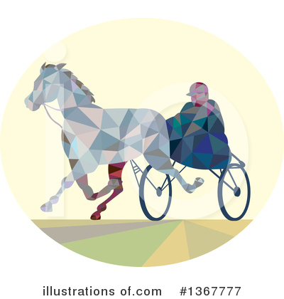 Horse Racing Clipart #1367777 by patrimonio