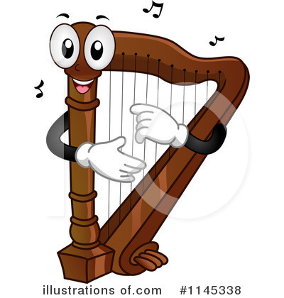 Royalty-Free (RF) Harp Clipart Illustration by BNP Design Studio - Stock Sample #1145338