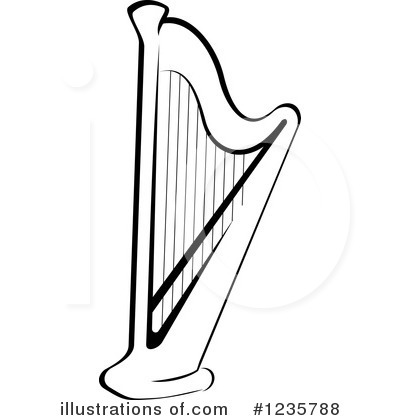 Royalty-Free (RF) Harp Clipart Illustration by Vector Tradition SM - Stock Sample #1235788