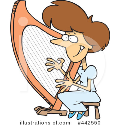 Royalty-Free (RF) Harp Clipart Illustration by toonaday - Stock Sample #442550