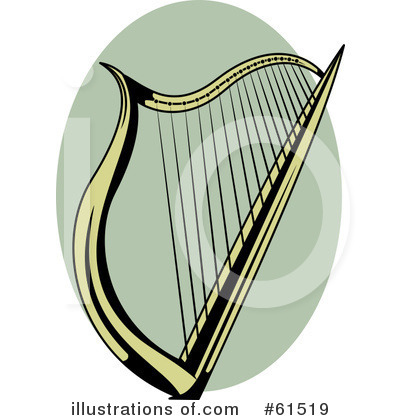 Royalty-Free (RF) Harp Clipart Illustration by r formidable - Stock Sample #61519