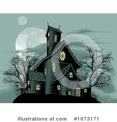Haunted House Clipart #1073171 by AtStockIllustration