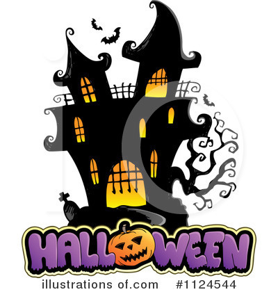 Royalty-Free (RF) Haunted House Clipart Illustration by visekart - Stock Sample #1124544