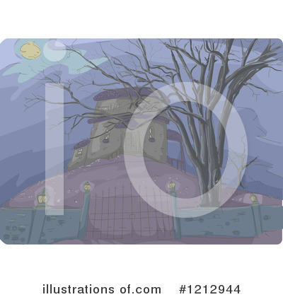 Royalty-Free (RF) Haunted House Clipart Illustration by BNP Design Studio - Stock Sample #1212944