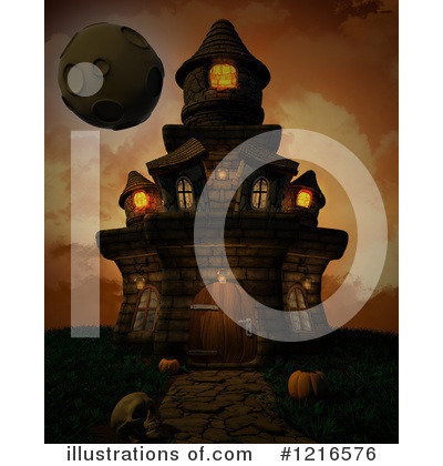 Halloween Castle Clipart #1216576 by KJ Pargeter
